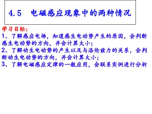 人教版高二物理选修3-2------4.5电磁感应现象的两类情况PPT课件