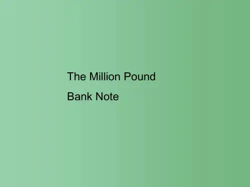高中英语 Unit 3 The Million Pound Bank Note Reading 新人