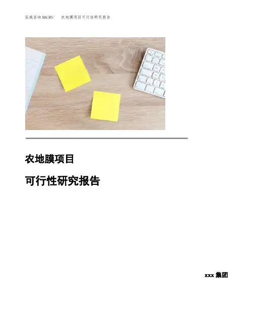 农地膜项目可行性研究报告
