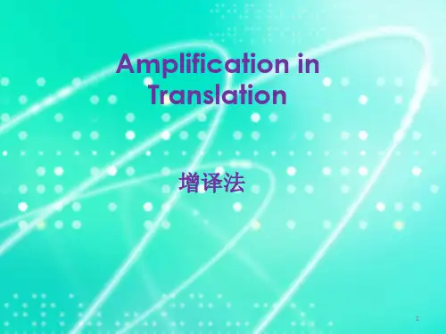 增词法 增译法PPT教学课件