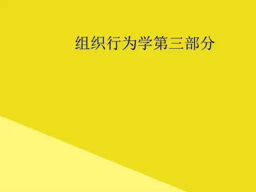 组织行为学第三部分PPT资料(正式版)
