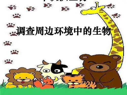 七年级生物上册PPT课件：第二节调查周边环境中的生物