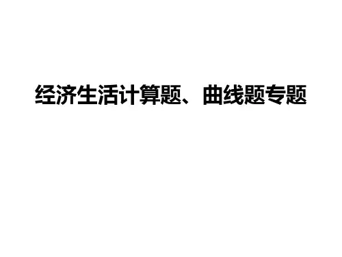 经济生活计算题曲线题专题PPT课件