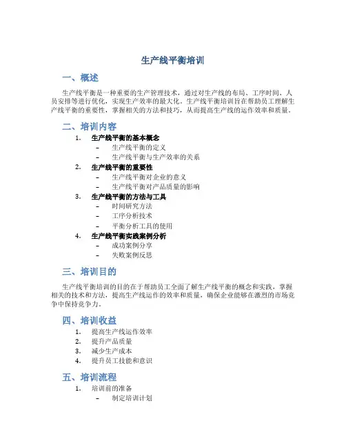 生产线平衡培训