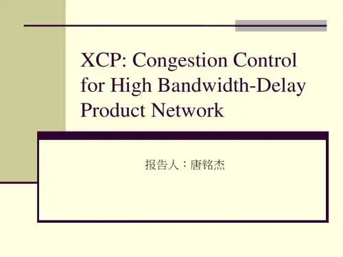 唐铭杰——XCP Congestion Control
