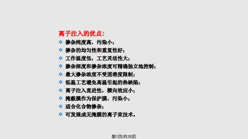 硅集成电路工艺——离子注入PPT课件