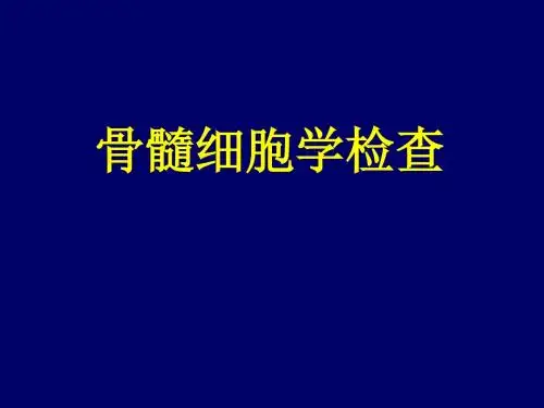 骨髓象检查 PPT课件