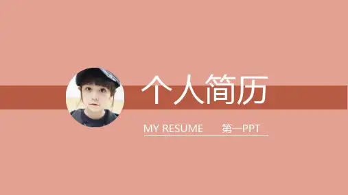 简洁大学生求职简历PPT模板