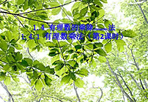 七年级数学上册 第一章 有理数 1.4 有理数的乘除法 1.4.1 有理数的乘法(2)课件
