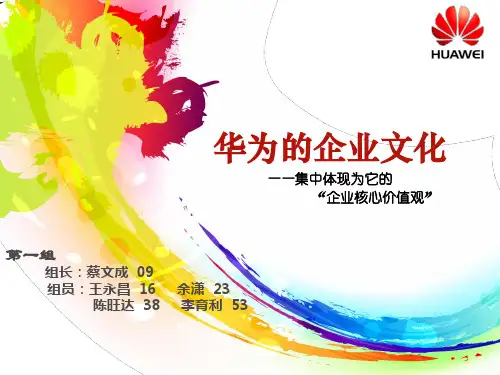 第一组：华为企业文化案例分析