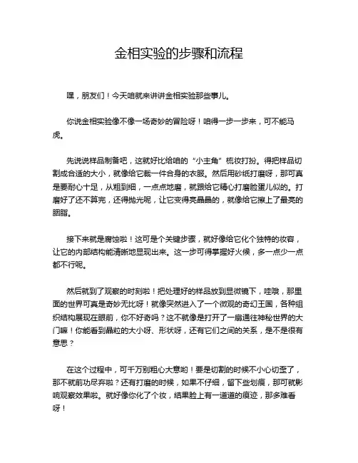 金相实验的步骤和流程