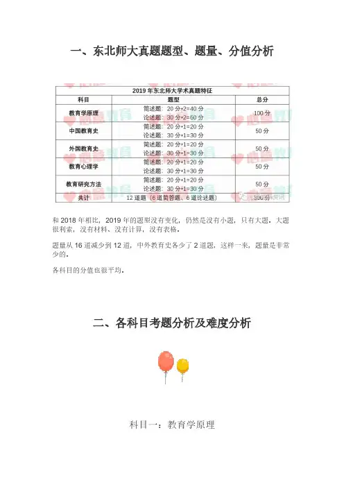 2019年 东北师大628教育学综合真题完整版及心意解析
