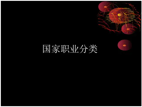 国家职业分类与标准-1