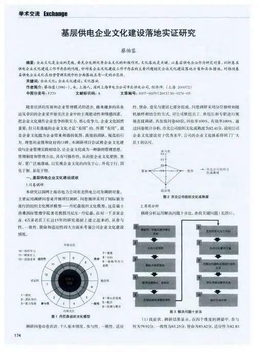 基层供电企业文化建设落地实证研究
