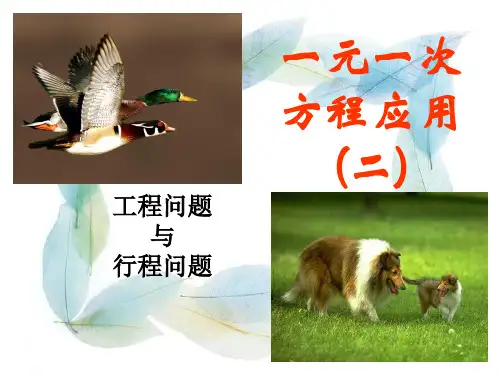 实际问题与一元一次方程(工程与行程问题)