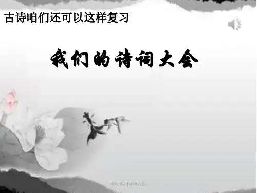 诗词复习(诗词大会)