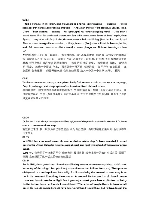 TED演讲抑郁,我们各自隐藏的秘密