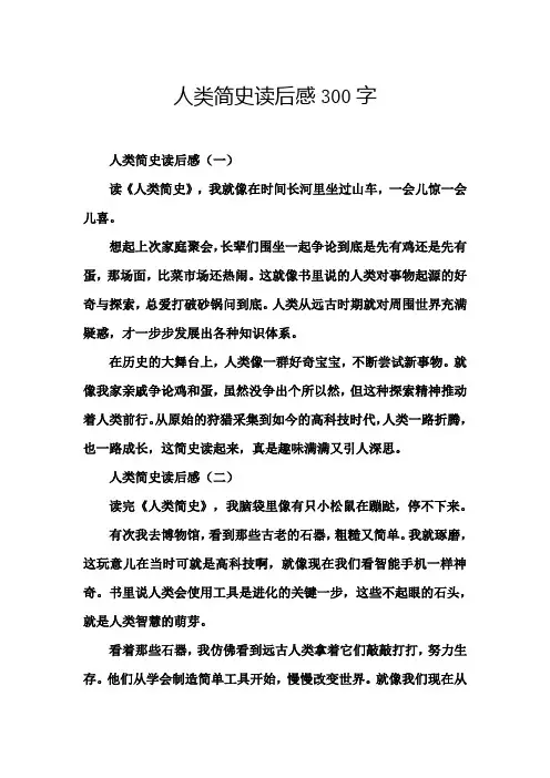 人类简史读后感300字