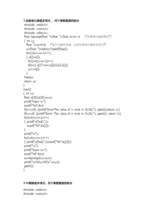 计算方法上机实验