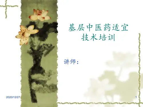 基层中医药适宜技术全部内容 ppt课件