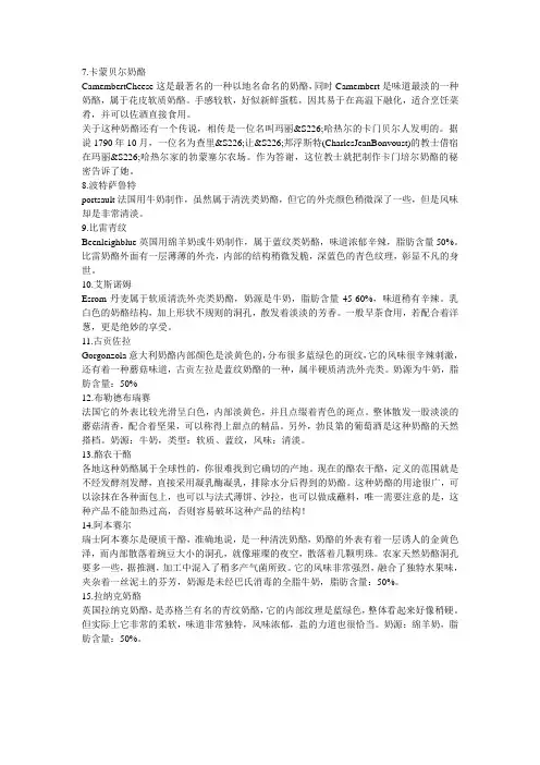 一起学学奶酪的常识