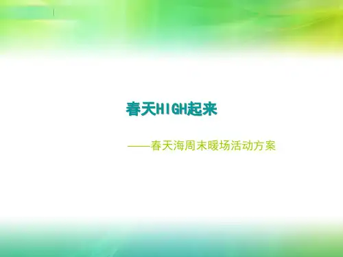 房地产公司海周末暖场活动方案