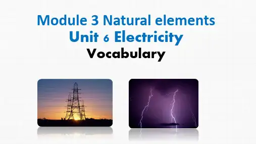 Unit6ElectricityVocabulary单词讲解课件 牛津深圳版七年级英语下册