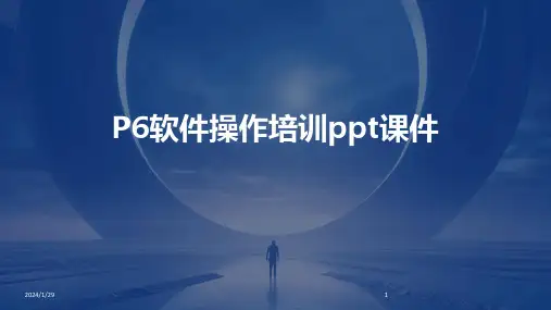 P6软件操作培训ppt课件(2024)