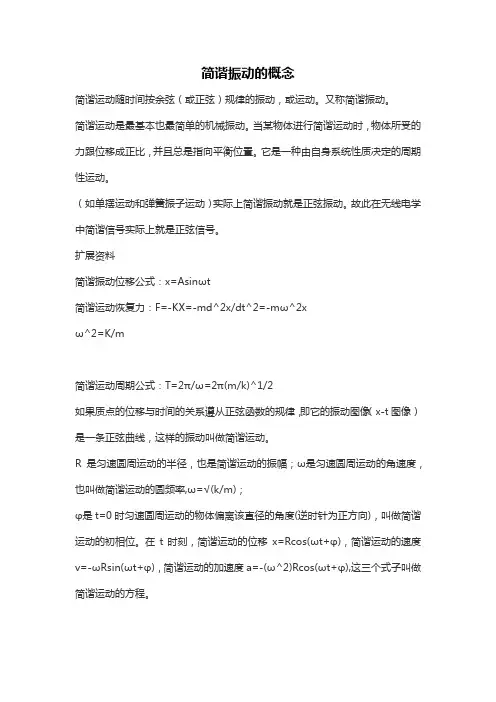 简谐振动的概念