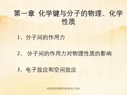 应用化学系课件第1章电子效应