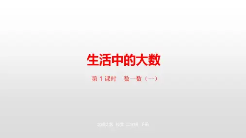北师大版二年级数学下册 第3单元生活中的大数第1课时数一数(一)课件