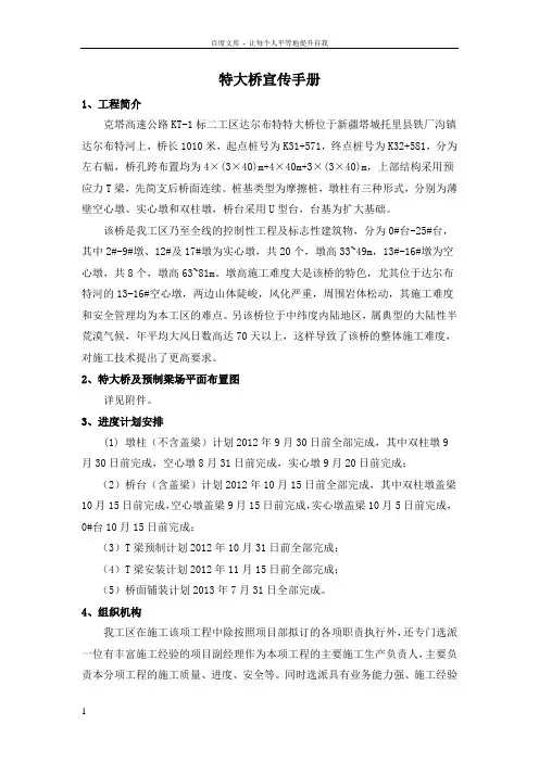 特大桥宣传手册