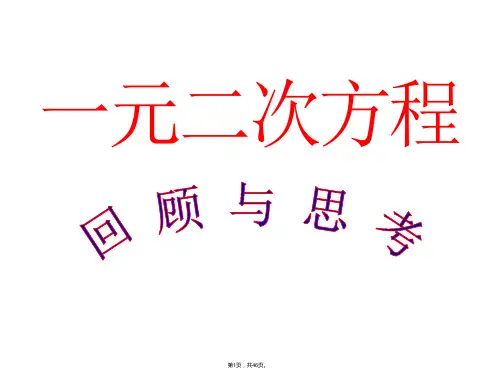 21章一元二次方程复习课件(共46张)