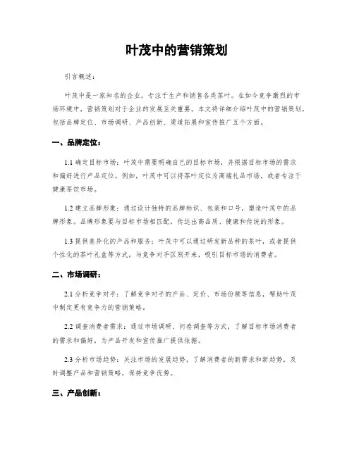 叶茂中的营销策划