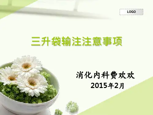 三升袋输注注意事项课件