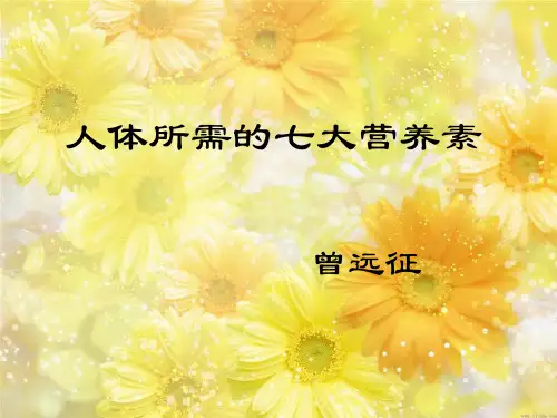 人体所需的七大营养素 ppt课件.ppt