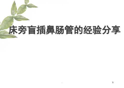 鼻肠管置管ppt演示课件ppt演示课件