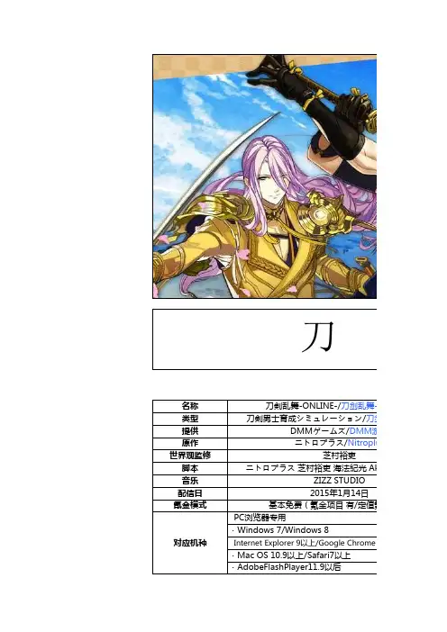 【刀剑乱舞百科】20150301 Ver1.9版