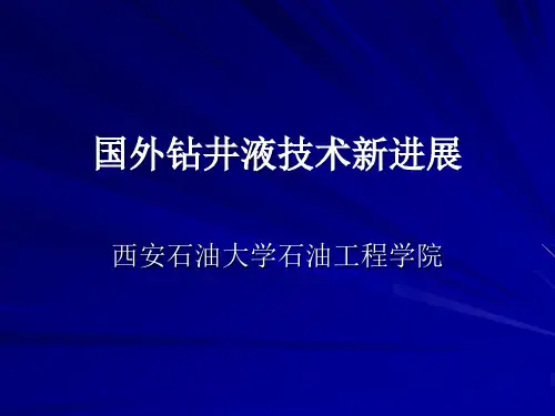 国内外钻井液技术新进展060516