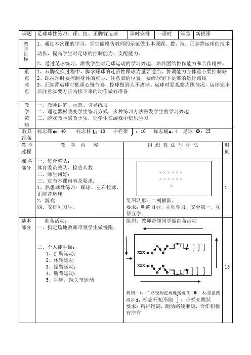 公开课足球熟悉球性练习