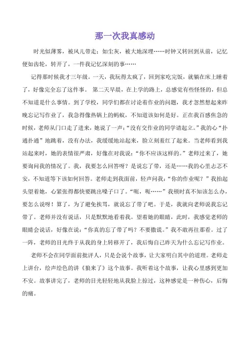 作文  那一次,我真——-