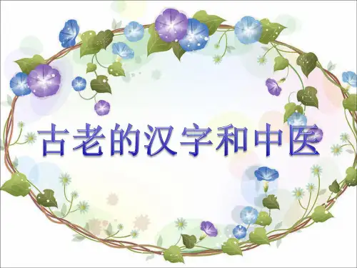 五年级上册品德课件-3《4 古老的汉字和中医》∣首师大版(北京)(共13张PPT)