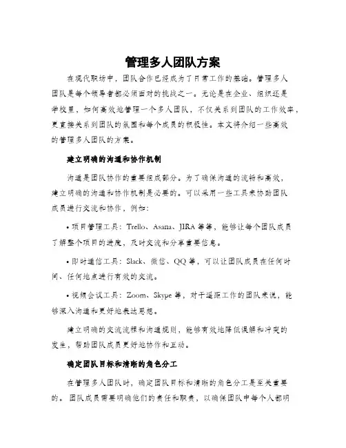 管理多人团队方案