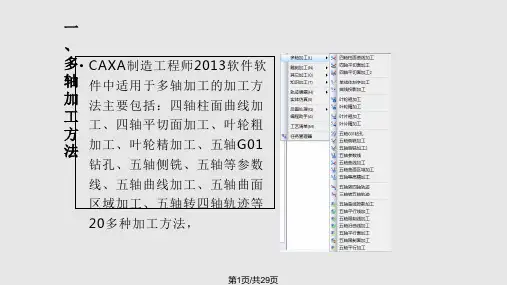 数控多轴加工方法PPT课件