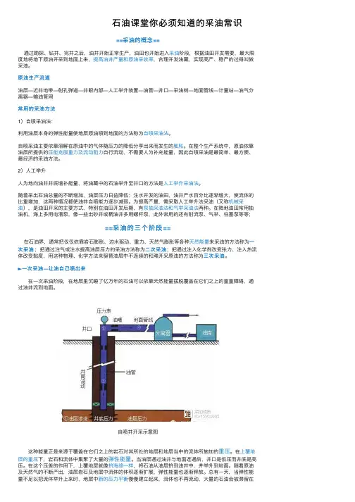 石油课堂你必须知道的采油常识