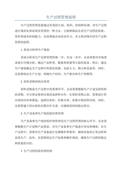 生产过程管理流程