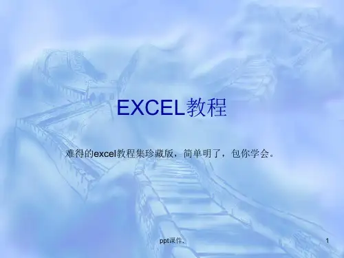 EXCEL电子表格教程ppt课件