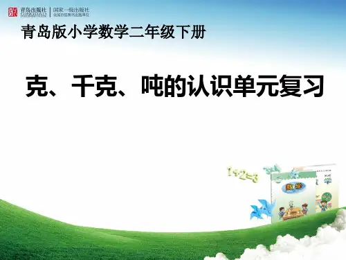青岛版二年制下册数学课件6.1克 千克 吨的认识 (共22张PPT)