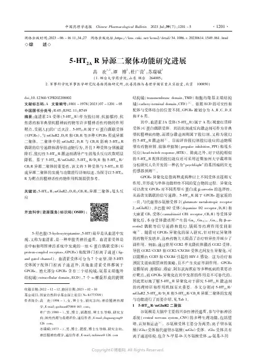 5-HT2AR异源二聚体功能研究进展