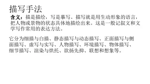 语文描写手法PPT课件